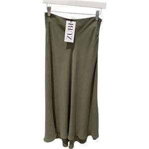 NEW ZUBI women's silk midi skirt in verdi